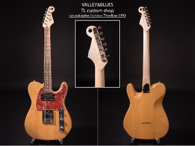 GUITARE VALLEY&BLUES TL CUSTOM SHOP NATURAL AULNE tv yellow 1950